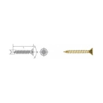 Uncanny Brand Wood insert galvanized yellow full thread 4.5*30mm