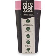 Circular&Co Kelímek rCup černý růžový 340 ml