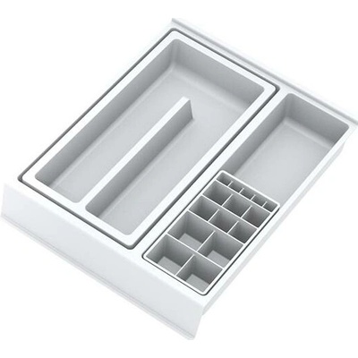 GOLLINUCCI Koupelnový organizér s přísl. pro hloubku 270 mm, bílá 308x242x53
