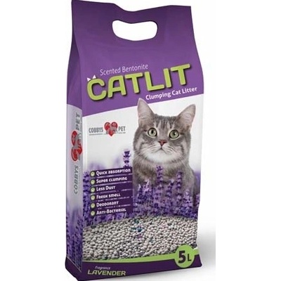 CATLIT hrudkující podestýlka s levandulí pro kočky 5 l/4 kg