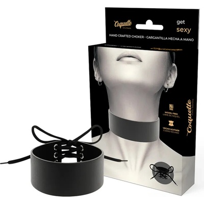 Coquette chic desire vegan leather choker