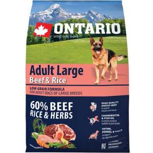 ONTARIO Възрастен Голям Говеждо и Ориз 2, 25кг