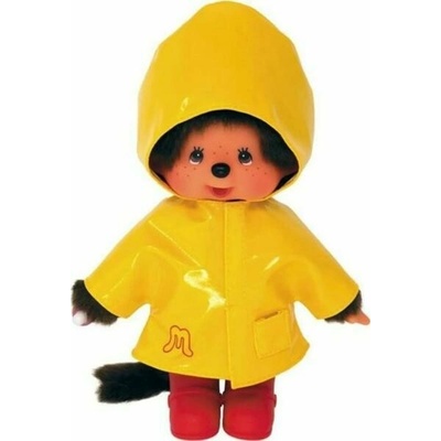 Monchhichi Mončiči chlapec so žltým pršiplášťom 20 cm