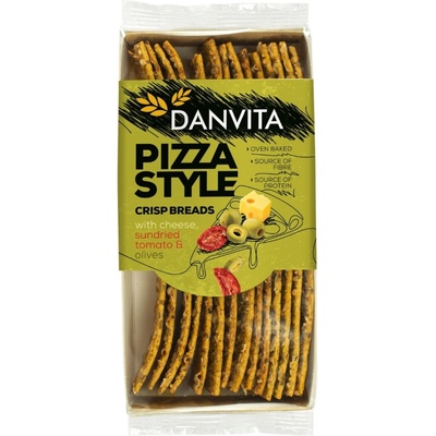 Danvita Pšeničný křehký chléb se sýrem rajčaty a bazalkou 130 g