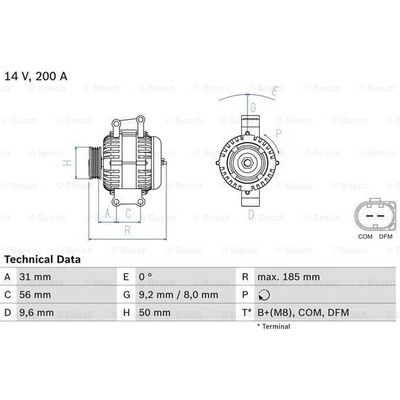 Alternátor BOSCH 0 986 048 550