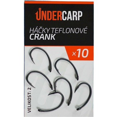 UnderCarp Háčiky teflonové CRANK Veľ. 2 10ks
