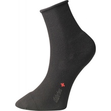 Ovecha ponožky s jemným zovretím lemu "Roll-top" s mikroplyšom čierne