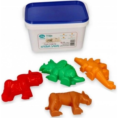 Adam Toys Kinetický písek přírodní 2 kg formičky dinosauři