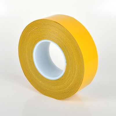 Odolná, ohebná podlahová páska s hladkým povrchem WT-5846 – PU, žlutá, 50 mm × 25 m