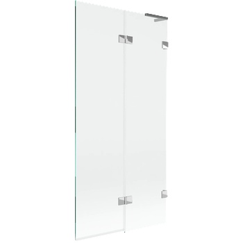 Mexen Lunar L двукратно сгъваем параван за вана, десен, 90 x 150 см, прозрачен, хром - 897L-090-100-01-00-P (897L-090-100-01-00-P)