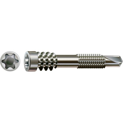 SPAX 0557000500513 sada okrúhlych skrutiek do plechu 5 mm 51 mm T-STAR plus Nerezová oceľ 100 ks