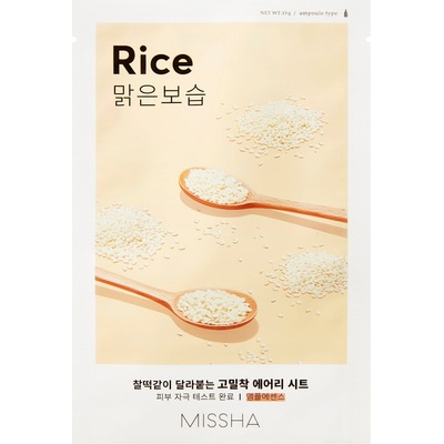 Missha Airy Fit Sheet Mask Rice Маска за лице дамски 19gr