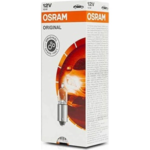 OSRAM ORIGINAL MINIWATT BA9S 10W 12V 10x (64113)