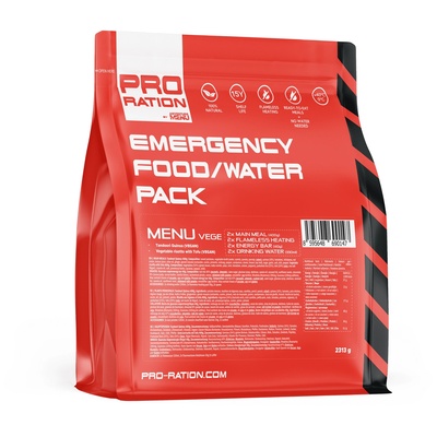 Adventure Menu Emergency food/water pack, Menu Vege Цвят: червен