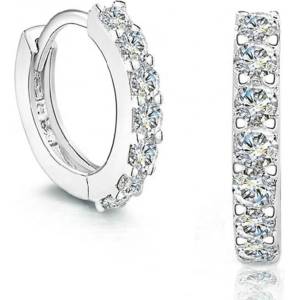 Silenti Jewelry Сребърни обеци "Кристал