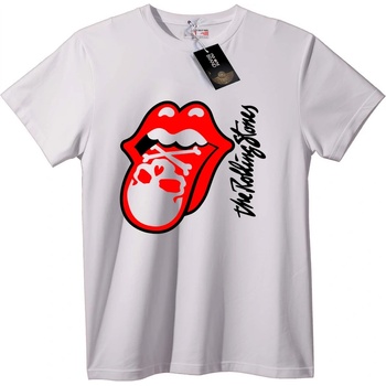 NOONEBRAND Тениска Rolling Stones Червени Устни - 2XL, Black