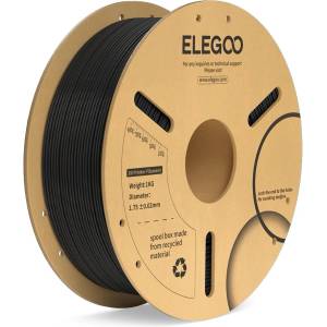 Elegoo PLA филамент Elegoo PLA Plus, 1.75 mm, 1.0 kg, Black - 3dmall