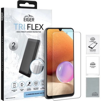 Eiger Eiger Tri Flex High-Impact Film Screen Protector (2 Pack) for Samsung Galaxy A32 4G (EGSP00751)
