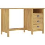 vidaXL Бюро Hill Range с 3 чекмеджета, 120x50x74 см, бор масив (288995)
