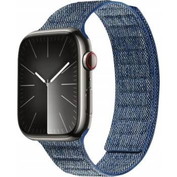 Crong Melange магнитна каишка за смарт часовник Apple Watch 44/45/46/49 мм, синя (CRG-44MEL-BLU) (CRG-44MEL-BLU)