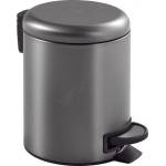 Gedy - Кош за отпадъци POTTY 3 l с меко затваряне, металик сив (SH0902)