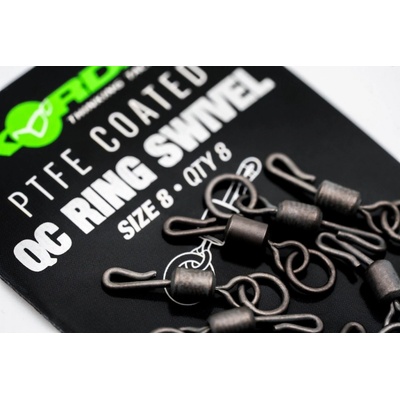 Korda Obratlík PTFE QC Ring Swivel vel.8 8ks – Zboží Dáma