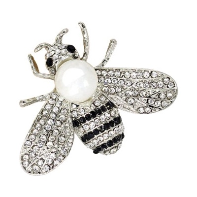 Amparo Miranda Brošňa Včielka BR046 strieborná