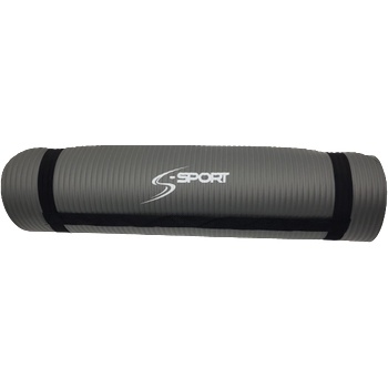 S-Sport йога постелка / фитнес постелка, дебела, сива