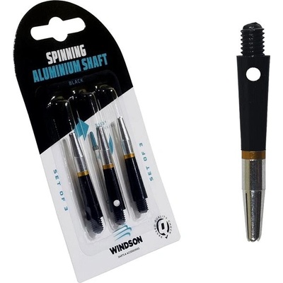 Windson SHALN-SPIN-B35 SPIN ALU-NYLON SHAFT SHORT Otočná násadka na šipky, černá, os