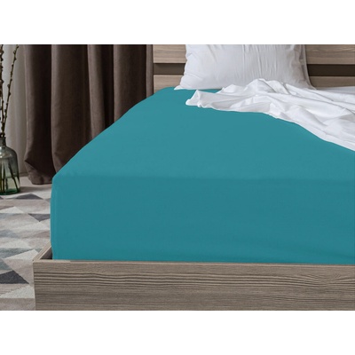 Textilomanie jersey prostěradlo Exclusive tyrkysové 160x200