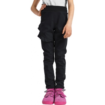 Unuo Dětské softshellové kalhoty s fleecem pružné Fantasy Černá