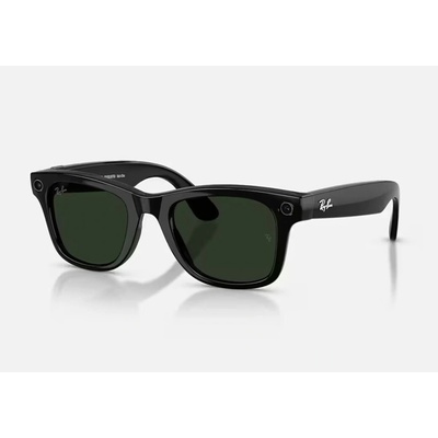 Meta Ray-Ban Wayfarer Gen2 Standard, Shiny Black, Clear/Graphite Green Transitions 4012601/1M50