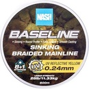 Nash Splietaná Šnúra Baseline Sinking Braid UV Yellow 600 m 0,24 mm 11,33 kg