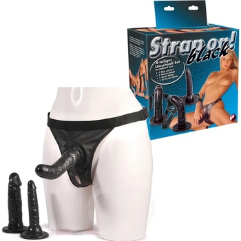 Image 1 of Пенис колан с три сменяеми дилда - Strap-on Black (ORION00120)