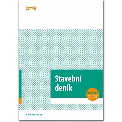 Optys 1268 Stavební deník A4 číslovaný 53 listů NCR