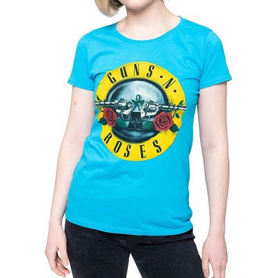 Guns N Roses tričko Classic Bullet Powder Blue dámské