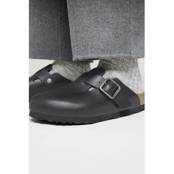 Birkenstock Кожени чехли Birkenstock Boston Vintage Wood Wire Buckle мъжки в черно 1030691 (1030691)
