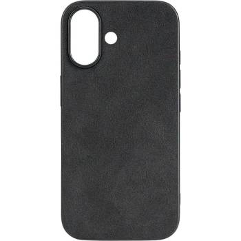 GKK Елегантен Калъф за iPhone 16, Alcantara Case, Черен (4262401740961)