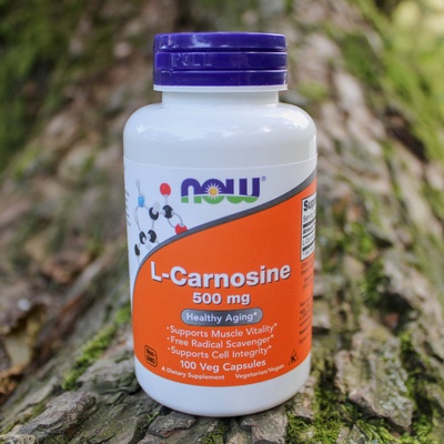 Now Foods L-Karnosin 500 mg 100 rostlinných kapslí
