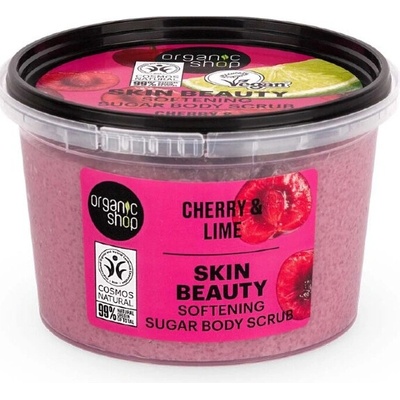 Organic Shop Skin Beauty Softening Suger Body Scrub Cherry & Lime 250 ml