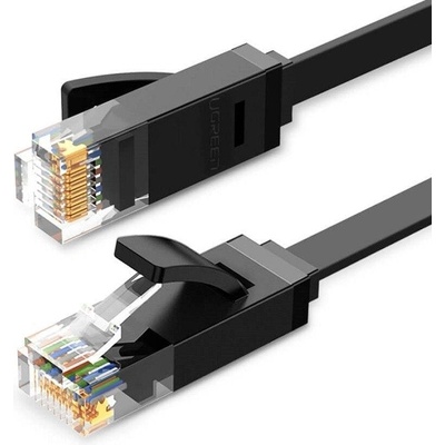 UGREEN Ethernet RJ45 плосък мрежов кабел, Cat. 6, UTP, 15m (черен) (50180)