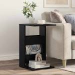 vidaXL Странична маса Черния дъб 40 x 35 x 60, 5 см Инженерна дървесина (8000341)