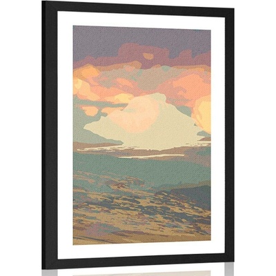 Plakát s paspartou oslnivá příroda - 40x60 silver