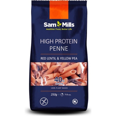 Sam mills Penne z červenej šošovice a žltého hrachu 40% proteínu 250 g