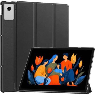 GKK Калъф за Lenovo Idea Tab Plus 12.1 TB-361, Tri-Fold Leather Case, Черен (6602010039A)