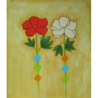Malované květy - 90 x 60 cm – Hledejceny.cz