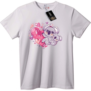 NOONEBRAND Тениска Сладко Коала със Сърце - S, White