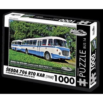 Image 1 of Retro cars - Puzzle BUS no. 14 Škoda 706 RTO KAR (1968) - 1000 - 1 000 piese