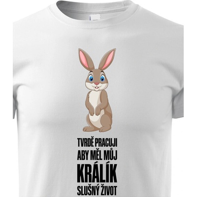 Canvas ětské tričko králík bílá