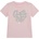 GUESS Бледо розова тениска за бебе момиче със сребрист надпис Guess